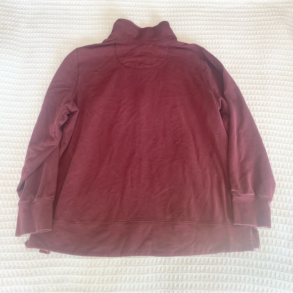 L.L. Bean Burgundy 1/4 Zip-Up Sweatshirt XL - Picture 5 of 5